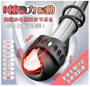 Besuto ペニスリング付き亀頭バイブ MR009-BK-2